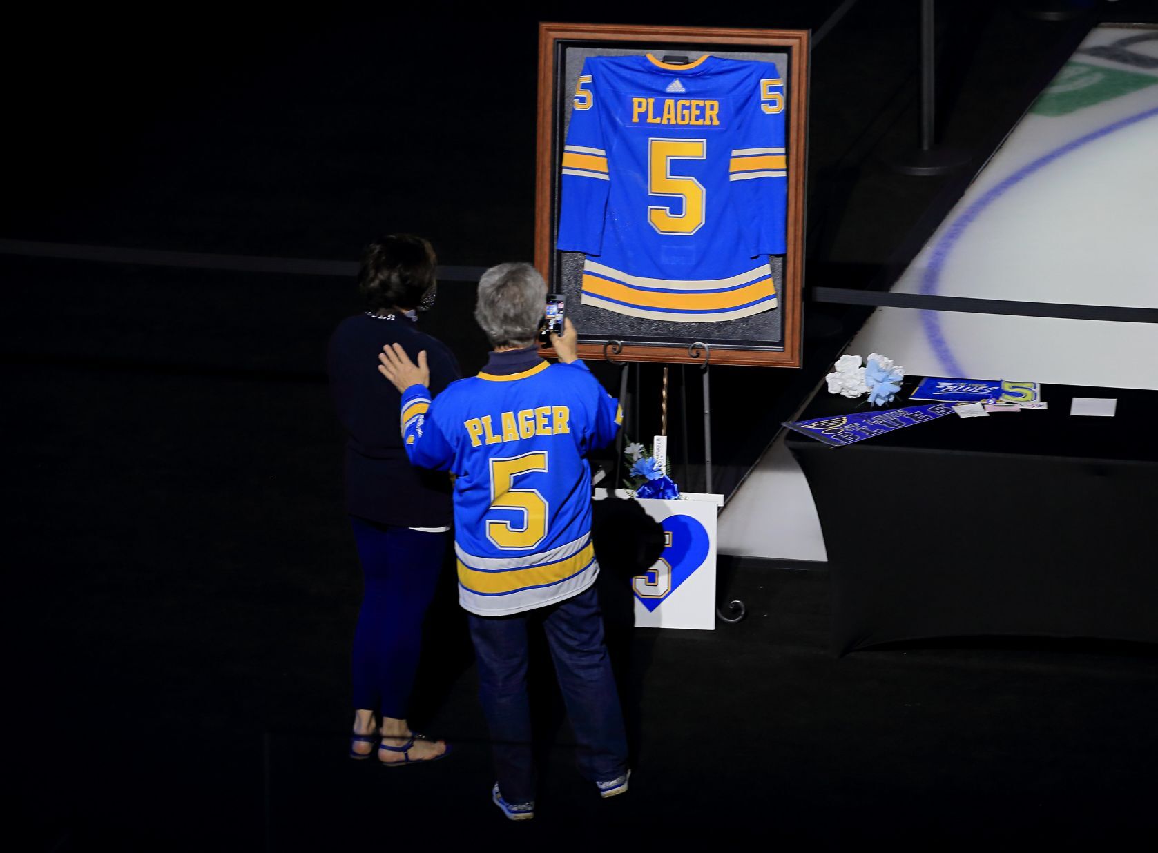 Memorial for Bobby Plager at the Enterprise Center